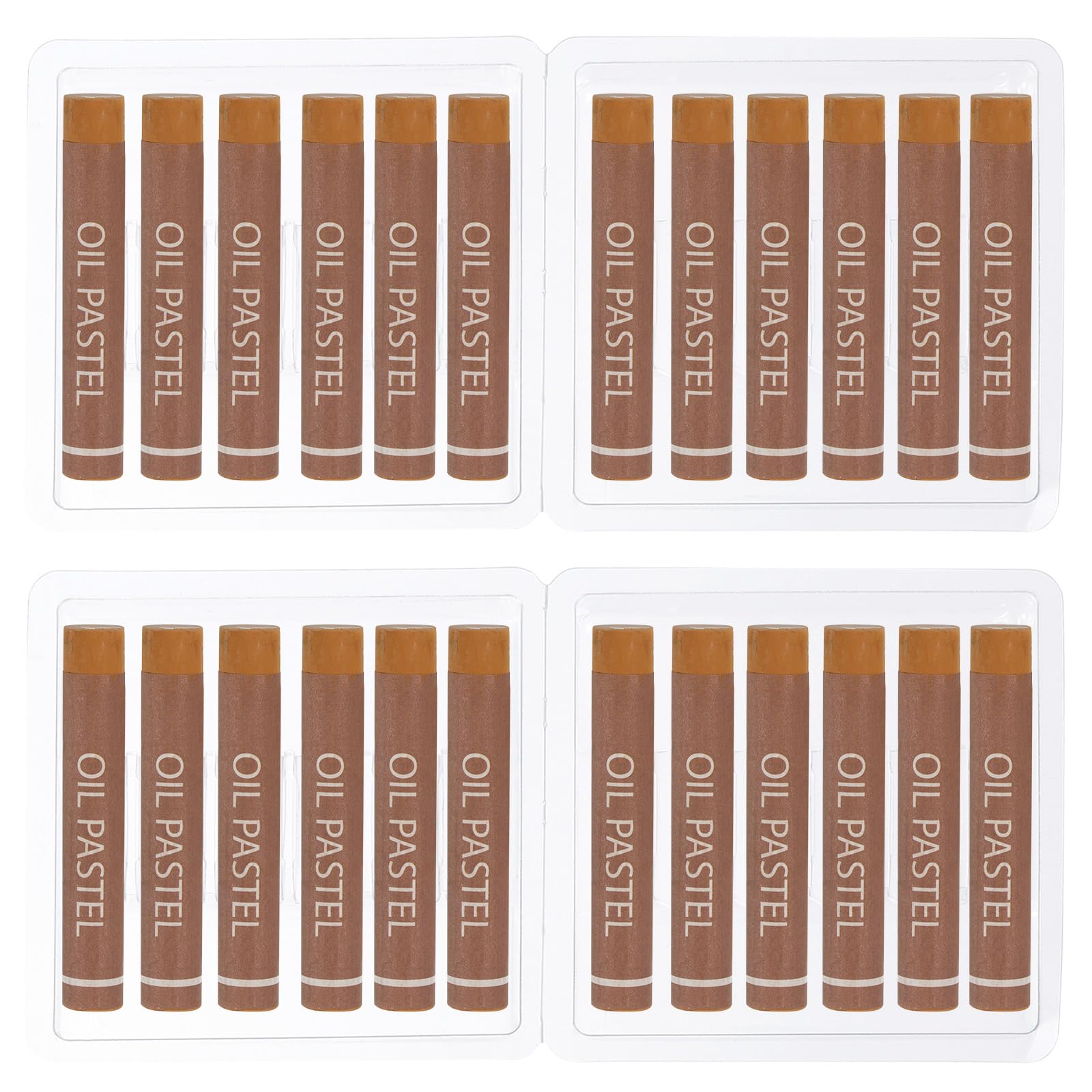 PATIKIL Intense Yellow Oil Pastels, 24Pcs Soft Oil Crayons Creamy Pastels Stick Art Supplies for Art Painting Drawing Blending Graffiti for Artists Beginners