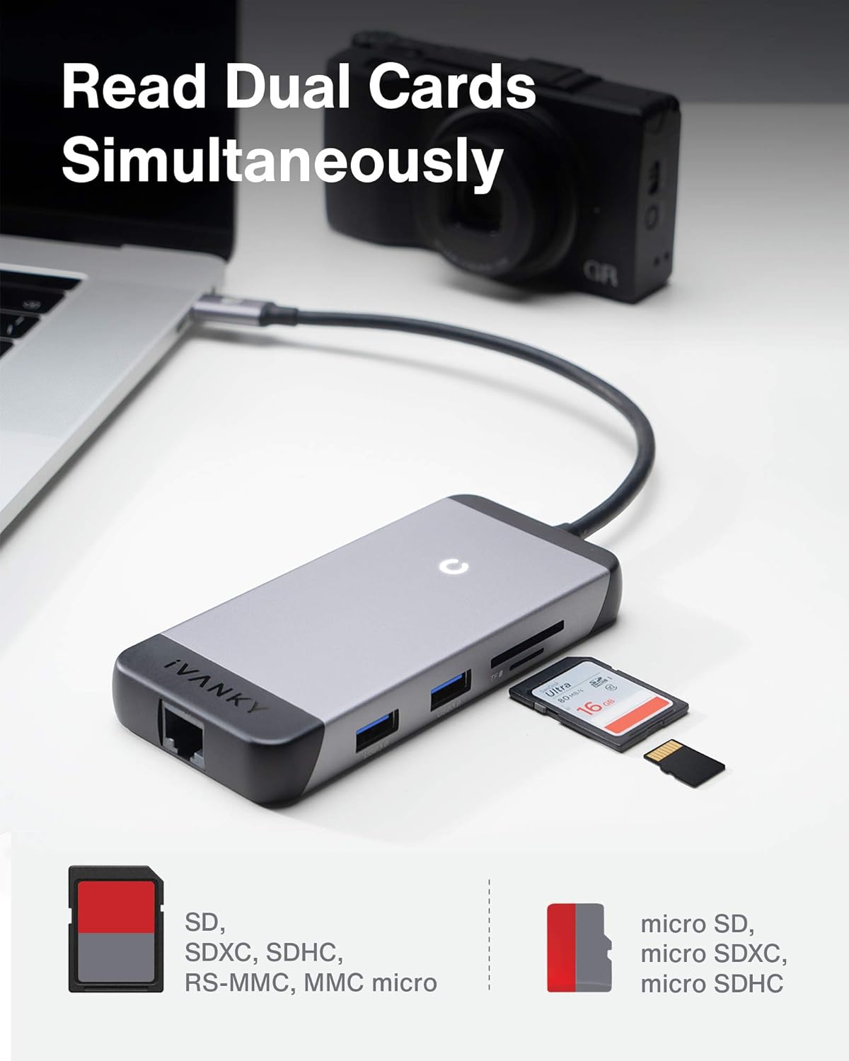 USB C Hub 3.0/3.1 7 in 1,iVANKY USB Docking Station HDMI Type, HDMI 2.0(4K@30Hz),100W PD Charging,SD,TF Card Reader,Compatible with MacBook Pro,Dell, macOS,HP,Surface Pro, Windows: Computers & Accessories
