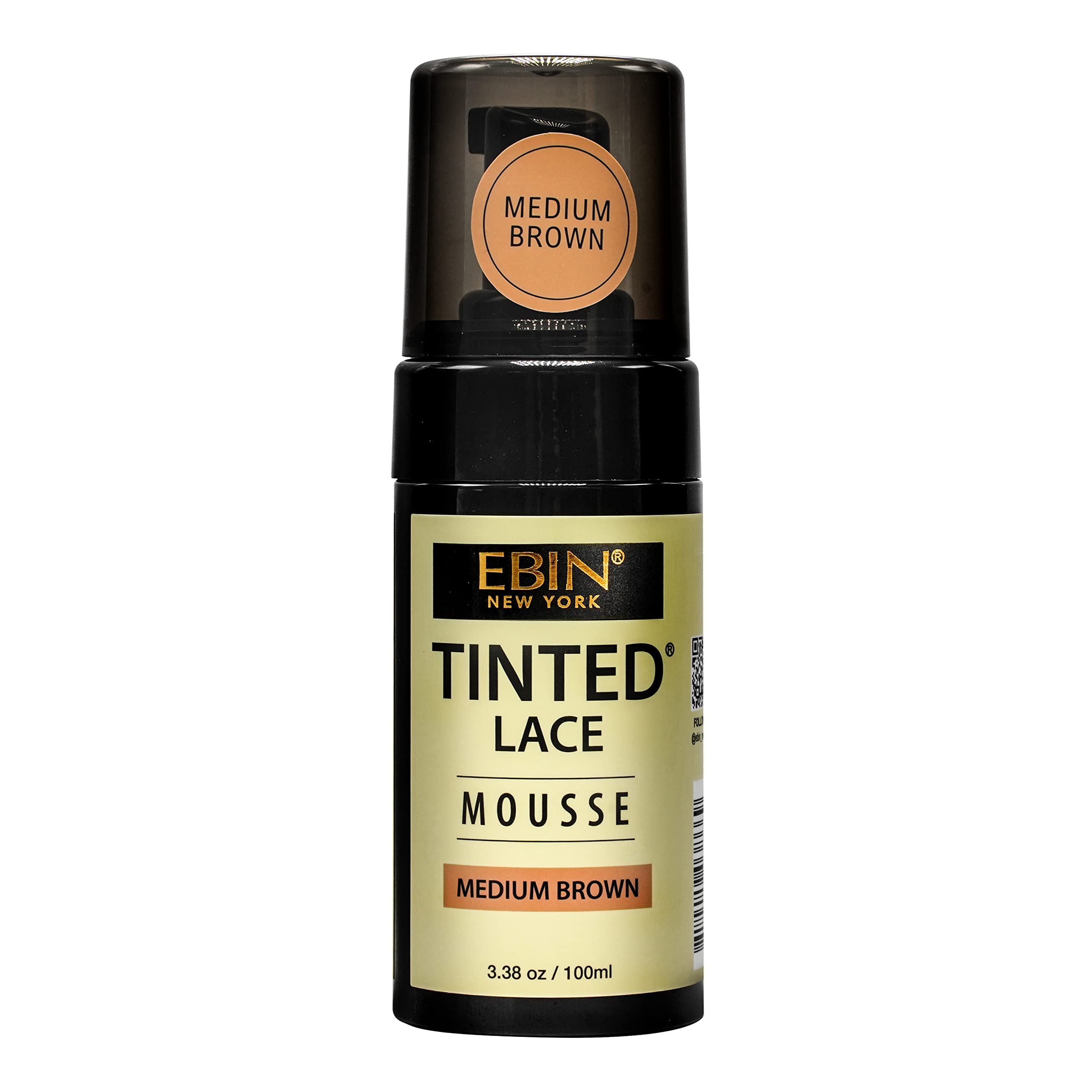 EBIN Tinted Lace Mousse (Medium Brown, 100 ml)