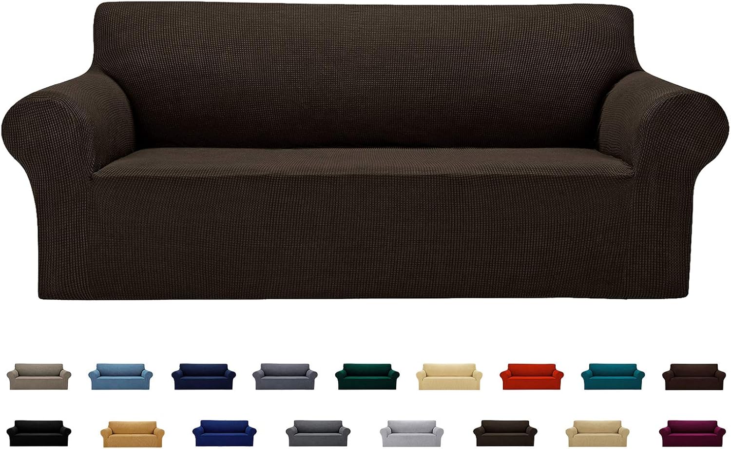 AlGaiety Stretch Sofa Cover Slipcover, Furniture Protector Spandex 1-Piece Couch Coat(80