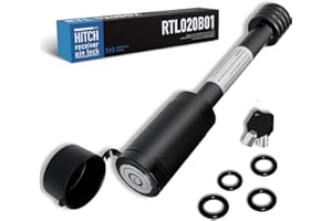 RETRUE Trailer Hitch Locks, 5/8" Locking Hitch Pin for 2" and 2 1/2" Receiver Class III IV Hitch, Tow Hitch Pin Lock Dia 3-1/2” Long Pin with O-Rings Weatherproof Caps for Trailer Truck Car Boat