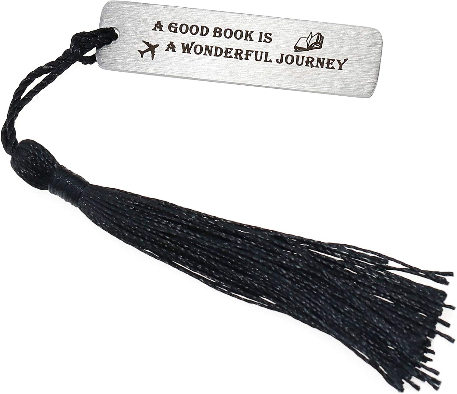 Gleamart Teacher's Day Inspirational Engraving Bookmark Book Holder with Tassel Stationery Gift for Men Women 03