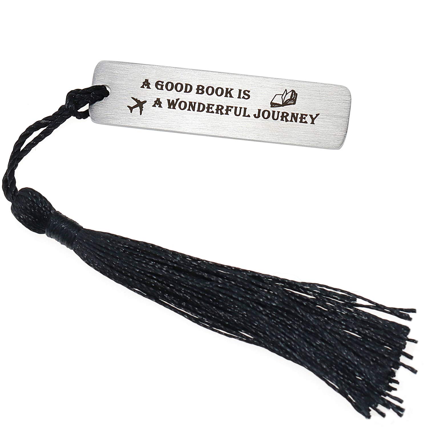 Gleamart Teacher's Day Inspirational Engraving Bookmark Book Holder with Tassel Stationery Gift for Men Women 03