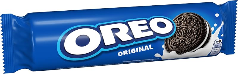 Biscoitos de cacau originais oreo recheados com creme sabor baunilha 154g