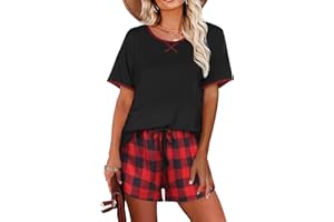 Ekouaer Women Pajama Set Casual Short Set
