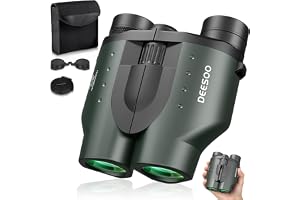 Deesoo 25x32 Compact Binoculars for Adults Kids - High Powered Lightweight Small Porro Binoculars with BAK4 Prism FMC Lens -