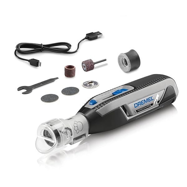 DREMEL PAWCONTROL 7760-PGK DOG NAIL GRINDER AND TRIMMER – CORDLESS & RECHARGEABLE PET GROOMING TOOL KIT – SAFE AND HUMANE FOR DOGS, CATS, AND SMALL ANIMALS