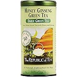 The Republic of Tea - Honey Ginseng Green Tea, 50 Tea Bags, Tin | Flavored Gourmet Tea | Caffeinated