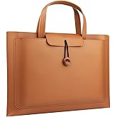 CREATOR Laptop Case Sleeve 13.3-14 Inch Briefcase Waterproof Leather Tote Messenger Bag Slim PC Carrying Case for 13.3"-14" Notebooks