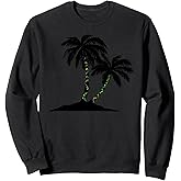 Palm Tree Christmas Tree Christmas Palm Tree Sweatshirt