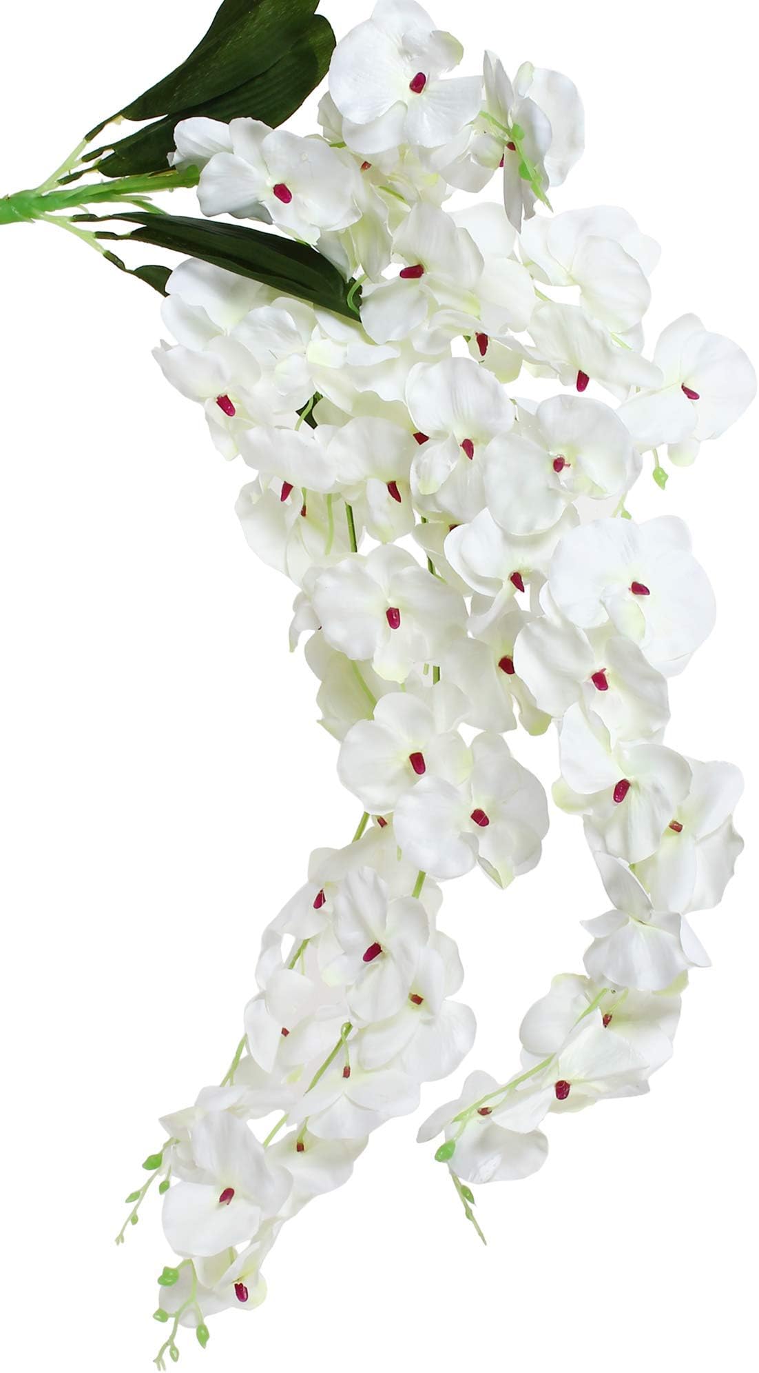 Springsmiths Beautiful Orchid Artificial Flower Hanging for Home - White