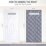 Homebay Magnetic Thermal Insulated Door Curtain Oxford Fabric Draft Blocker view 8