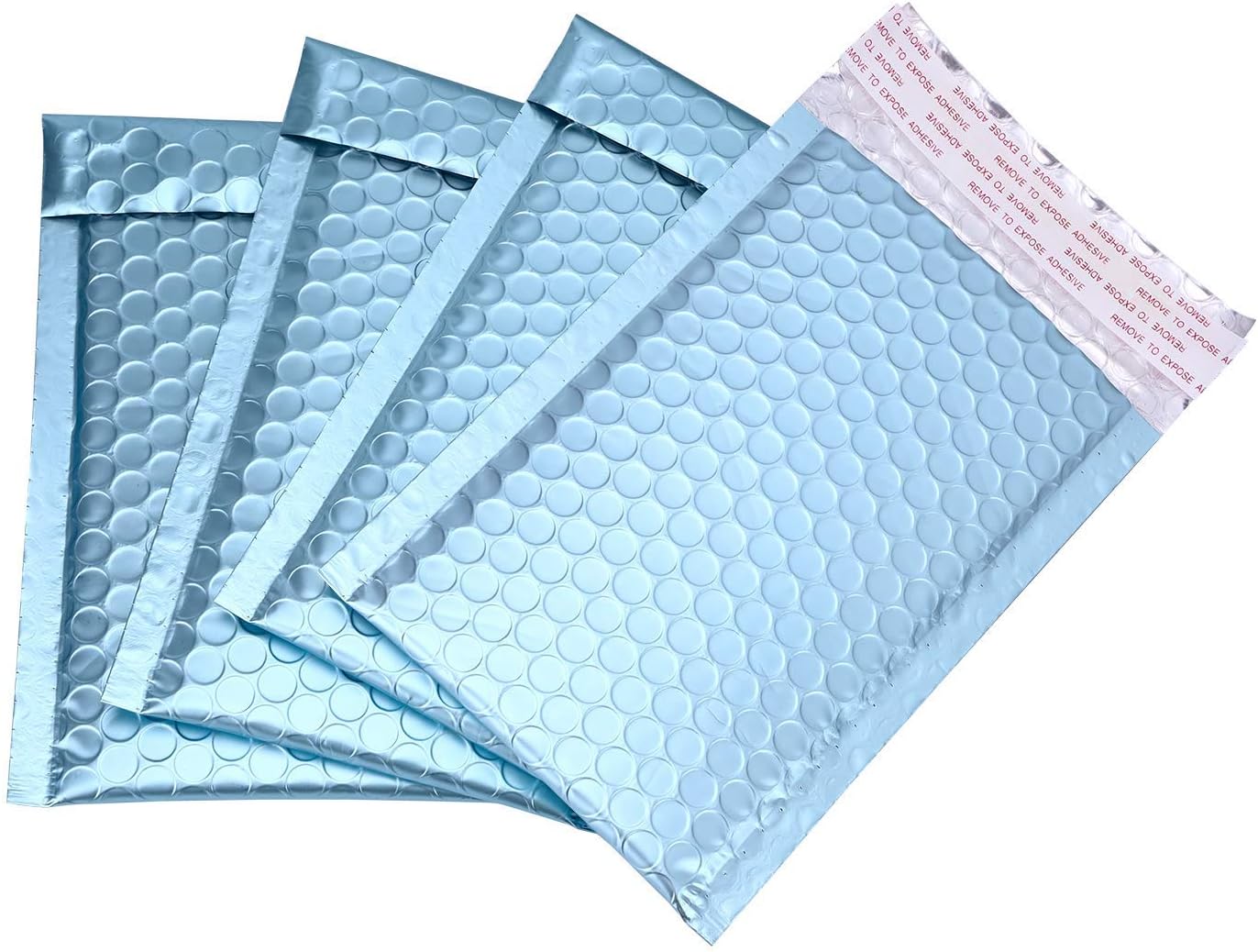 Blue Mailer (4x8") Matte Glamour Poly Bubble Mailers Mailing Padded Envelopes -Extra Thick, Moist Resistance. : Office Products