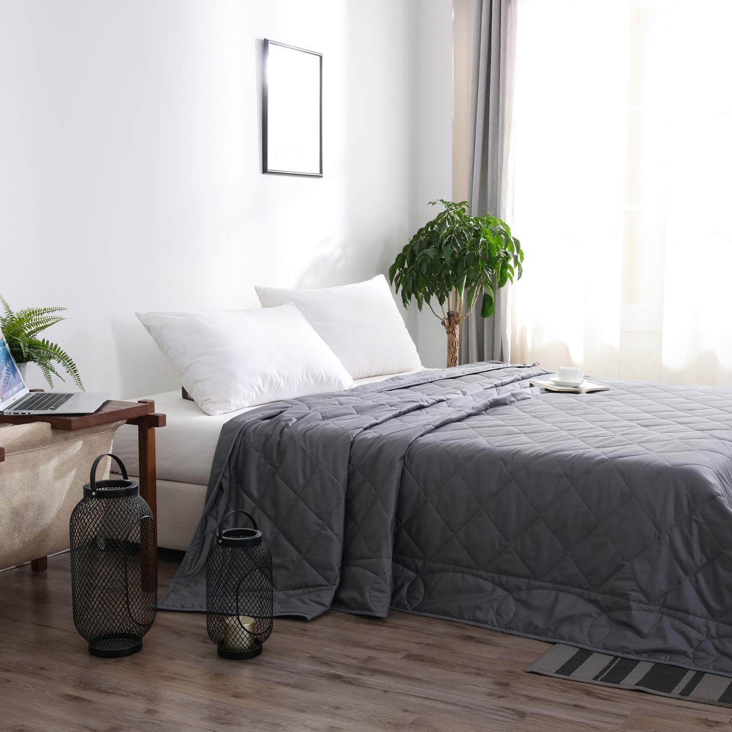 Twin Size Weighted Blanket Heavy Blanket with 100% Soft Cotton and