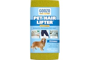 GONZO NATURAL MAGIC Gonzo Pet Hair Lifter - Remove Dog, Cat and Other Pet Hair from Furniture, Carpet, Bedding and Clothing - 1 Sponge