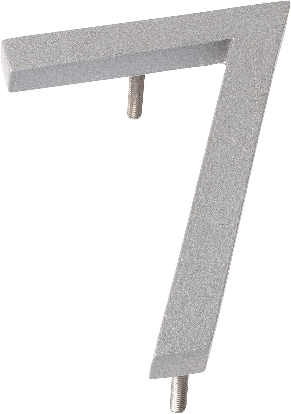 Address Signs - Montague Metal Products MHN-6-F-SR1-7 Solid Brushed Aluminum Modern Floating Address House Numbers, 6