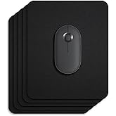 Cyanbone 5 Pack Small Mouse Pad with Waterproof Surface, Basic Computer Mousepad for Desk, Compact Size 8.5 x 7 Inches, Non-Slip Rubber Base, Black