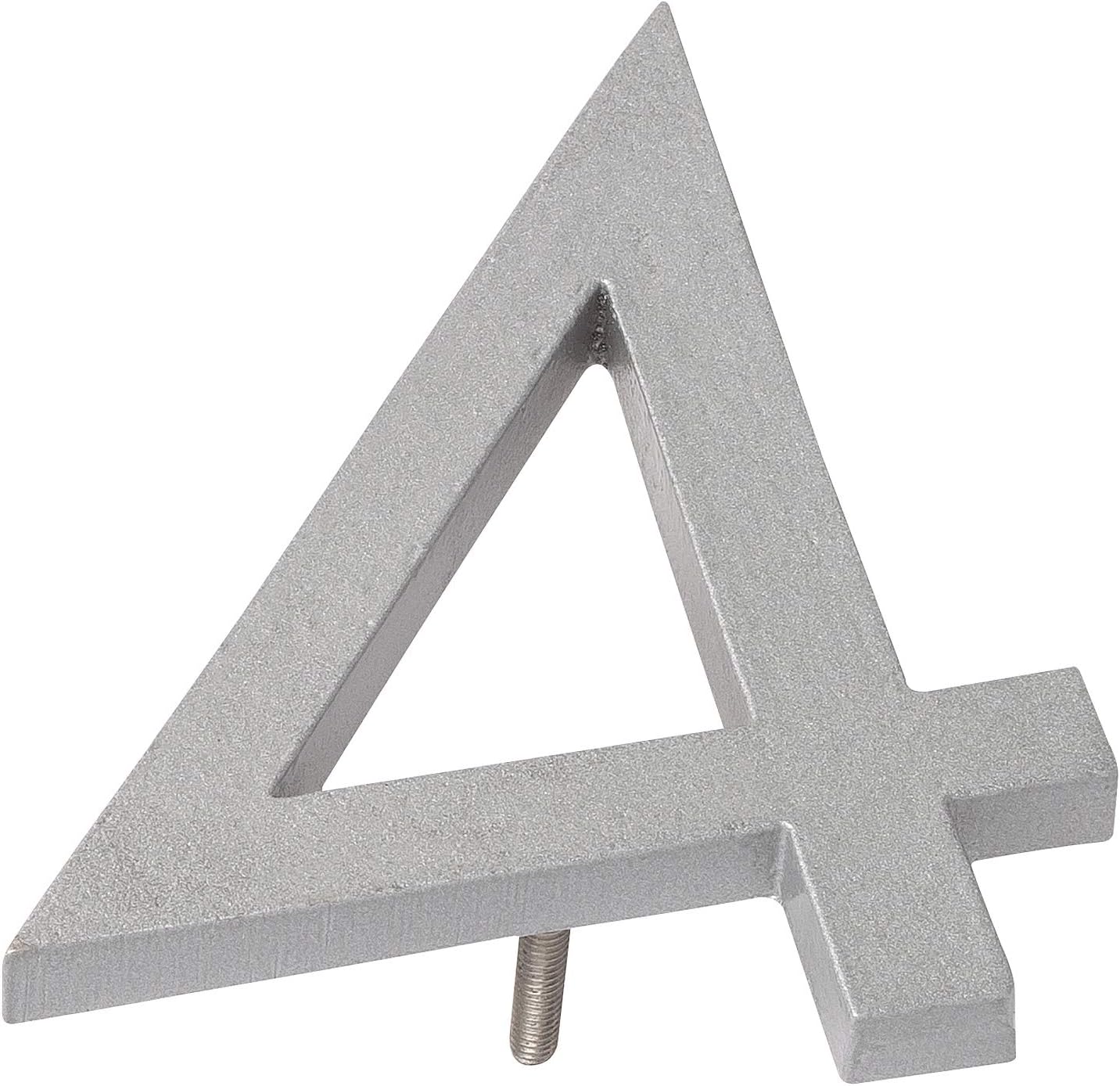 Address Signs - Montague Metal Products MHN-04-F-SR1-4 Solid Aluminum Modern Floating Address House Numbers, 4