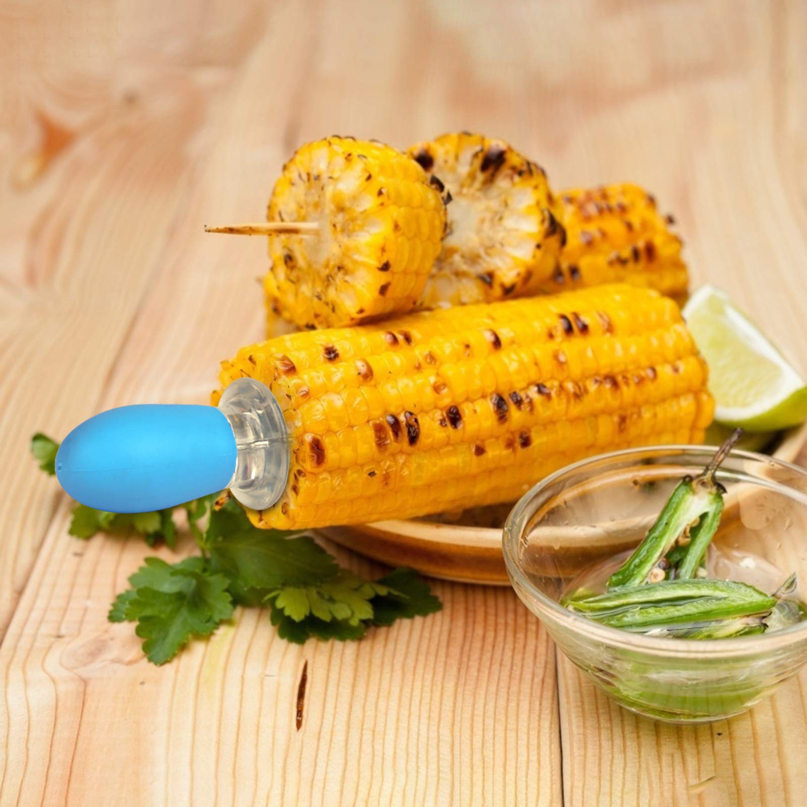 Matogle 4 Pairs Interlocking Corn Holders Stainless Steel Cob Forks Twin Prong Sweetcorn Skewers for Home BBQ Barbecue Salads Grill Picnic Outdoor Party Camping