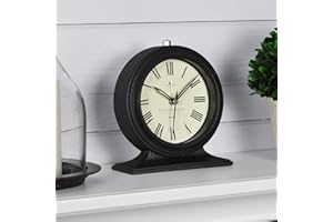 FirsTime & Co. Antolini Tabletop Clock, 5.5"H x 5"W, Black