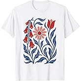 NO Words Subtle Foxglove Daisy Tulip T-Shirt