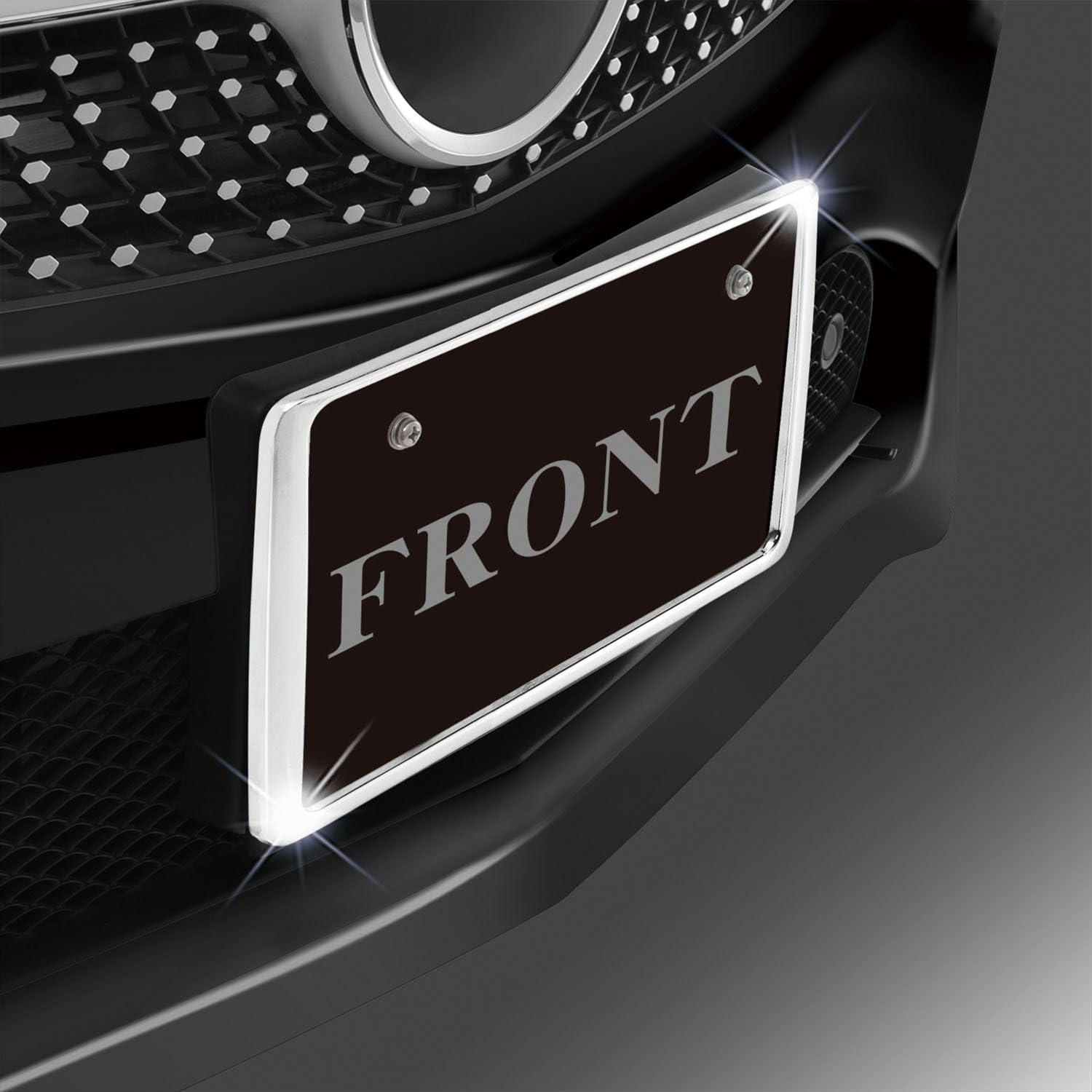 Amazon セイワ Seiwa 車用 ナンバープレートフレーム フロント リアセット クローム K417 車 バイク 車 バイク