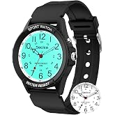 SOCICO Analog Watch for Women Nurses 50M Waterproof Night Light 12/24H | Easy to Read, Clear 39mm Case, Nurse Essentials, Soft Band, Shockproof, Gift for Nurse Doctors, Daily Commute