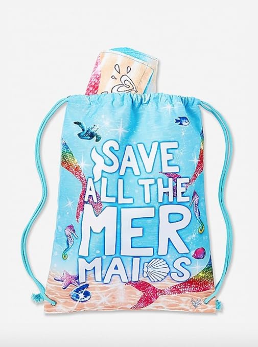 Justice Swim TowelinBag Save Mermaids Kitchen & Dining