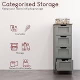 Bath Vida Bath Floor Cabinet 4 Drawers Grey Oak 81H 30D x 30W Freestanding view 4