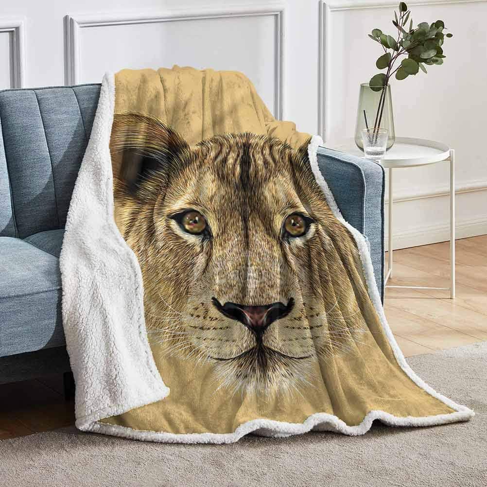 YUAZHOQI Animal Print Plush Blanket Fleece Blanket Fauna Design Throws
