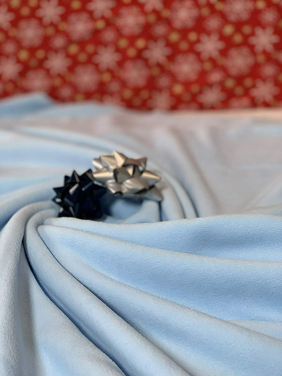 Printed Kid Cuddle Polar Fleece Soft Throw Blanket Anti Pill Fabric Material 58" (Sky Blue)