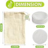 Hima'la 24 Pcs Reusable Bamboo Makeup Remover Pads with Laundry Bag view 4