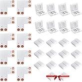 JACKYLED 8mm 2 Pin LED Strip Connectors Lights Connector, L Shape Gapless Solderless Connectors LED Adapter Light Extension Connectors for 8mm Wide Single Color Flex LED Strips - 8mm 2pin Total 22Pcs