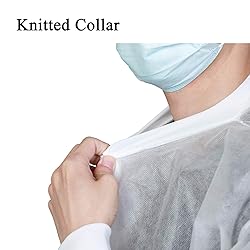 Cleaing Pack of 10 Disposable Lab Coats for Adult