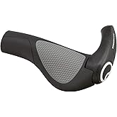 Ergon GP2 Ergonomic Bike Grips with Bar End – Comfortable, Adjustable, for Touring, MTB, E-Bike, and Fitness Riding