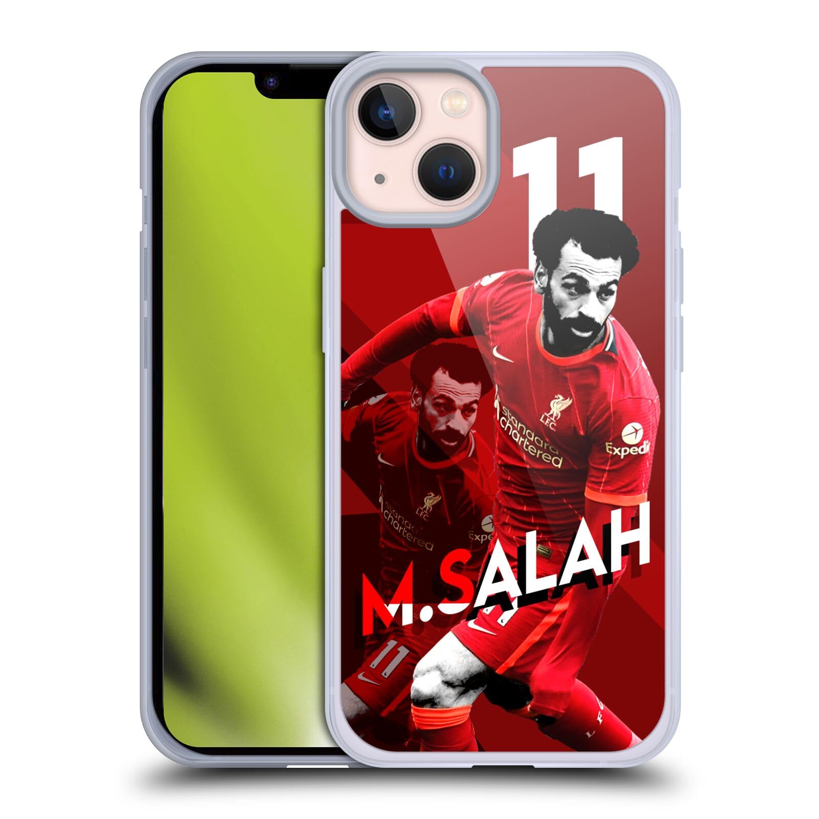 Head Case Designs Officially Licensed Liverpool Football Club Mohamed Salah 2021/22 First Team Soft Gel Case Compatible With Apple iPhone 13 — image 1