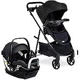 Britax Willow Brook S+ Travel System, Infant Car Seat and Stroller Combo with Alpine Base, ClickTight Technology, SafeWash In