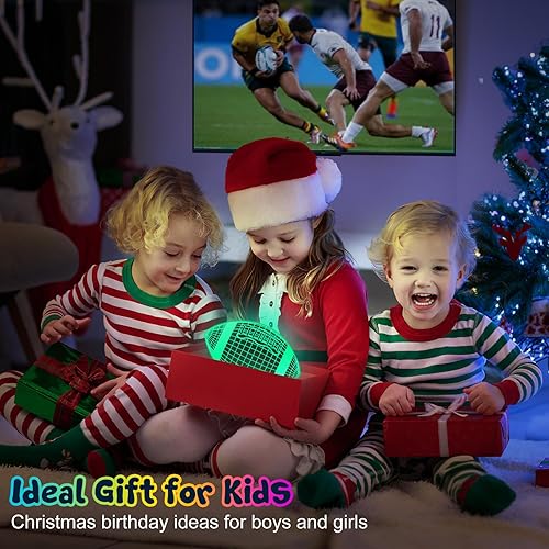Linkax Basketball Gifts Stocking Stuffers for Kids Teens Boys Girls,  Basketball 3D Illusion Night Light Christ
