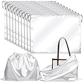 SHENLIU 10Pcs Dust Bags for Handbags, Dust Cover Bag for Handbags Purses Shoes Boots, Silk Dustproof Drawstring Bag Travel Storage Pouch (White, 19.6 × 15.7 in)