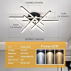 CANEOE Sputnik Modern Led Ceiling Light,50W LED
