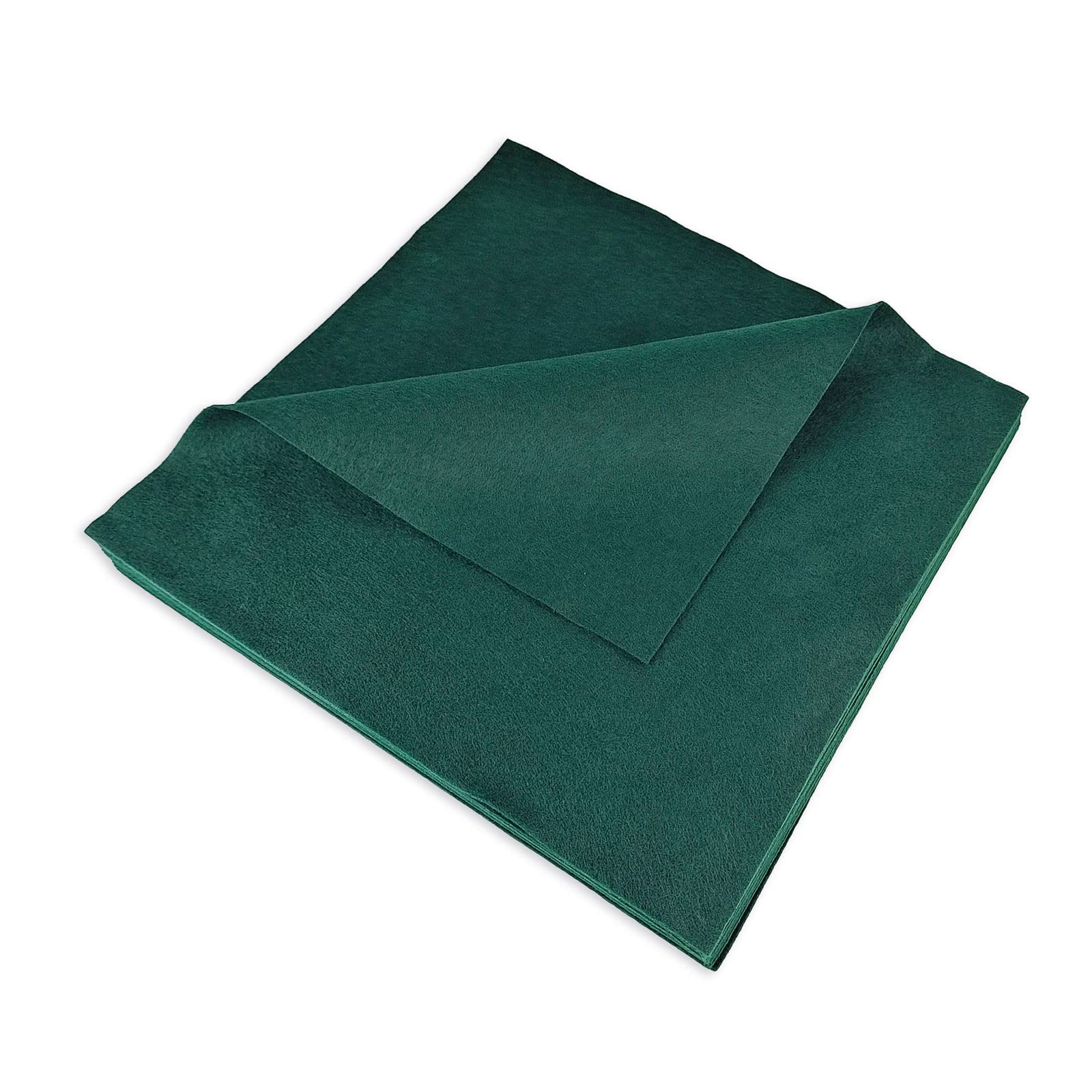 Jtnohx Soft Dark Green Felt Sheets, Flexible Felt Fabric for Handwork, 1.4mm 30x30cm Craft Fabric for DIY Craft and Sewing Projects