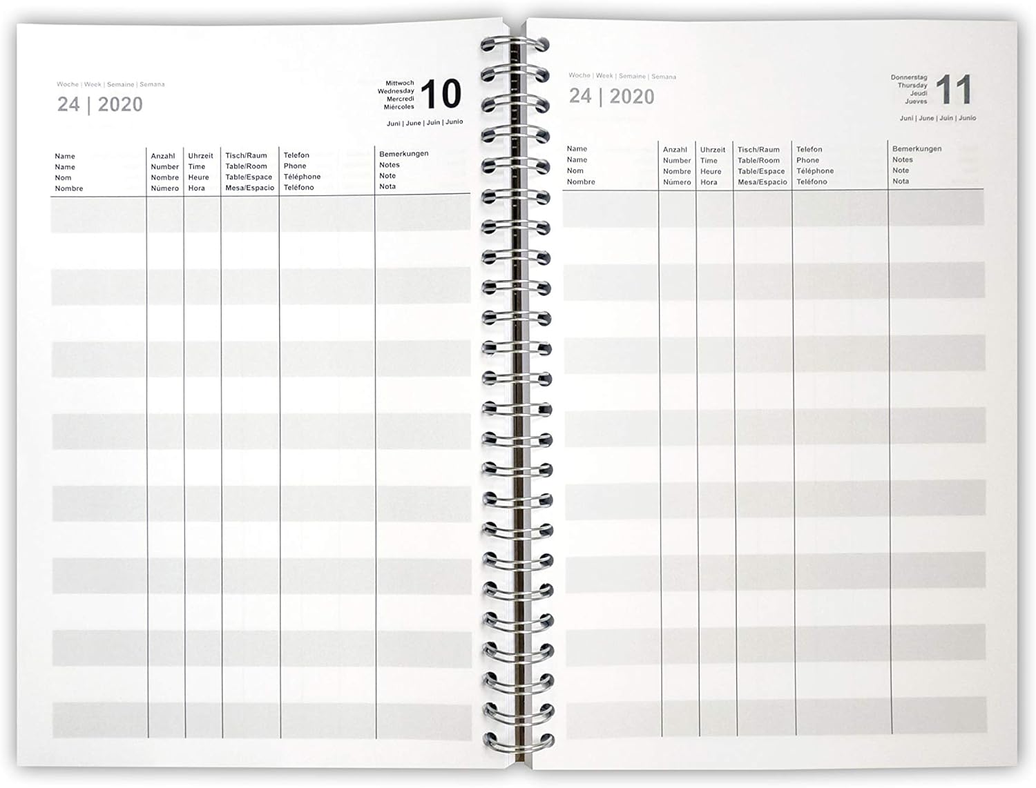 Reservation Book 2020 for Catering, restaurants and Hotel Businesses, guesthouses, B&B´s