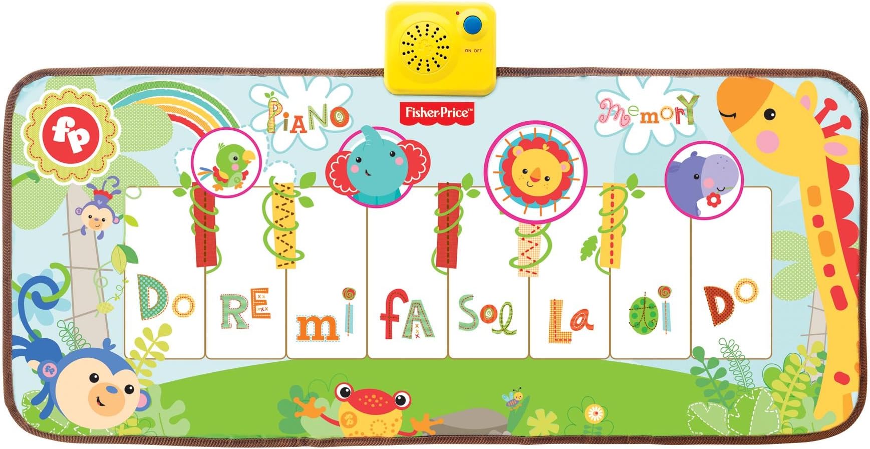 Fisher-Price Music - Piano/Keyboard - Dancin' Tunes Music Mat - Step On & Learn to Play with This Electronic Interactive Toy for Kids