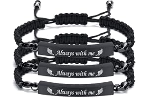 MPRAINBOW Adjustable Cremation Memorial Urn Bracelet, Stainless Steel Cremation Manmade Braided Urn Bracelet Keepsake Urn Bracelet for Ashes with Fill Kit