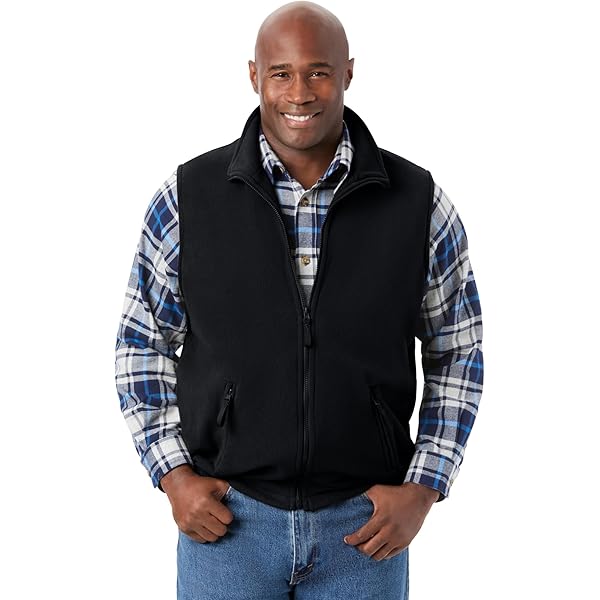 AiE ジャケット S ポリエステル　ダークグレー KingSize Men's Big & Tall Explorer Plush Fleece Full-Zip Jacket