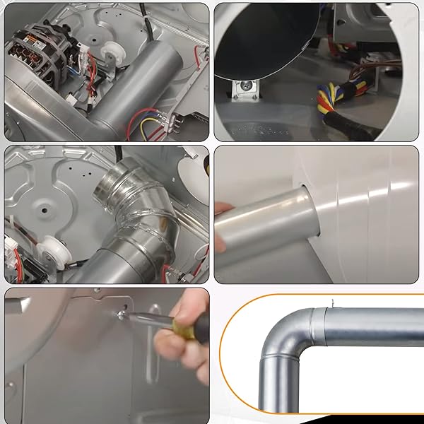 UPGRADED 383EEL9001B DRYER VENTING KIT ASSEMBLY COMPATIBLE WITH LG KENMORE SEARS, REPLACES 3911EZ9131X 1266802 AH3575086 EA3575086, AP4438852, PS2438605, EAP2438605, ADJUSTABLE