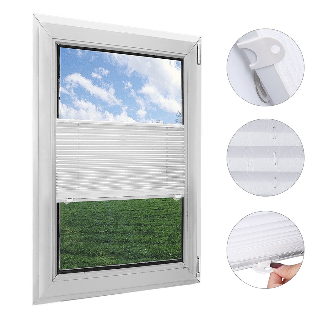 KINLO 65x130cm Velux Pleated Roller Blinds White Roof Window Skylight