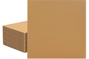 XPERIA BOX 50 Pack 12x12 Inch Brown Corrugated Cardboard Sheets, Corrugated Cardboard Filler Insert Sheet Pads for Mailing, Pack Shipping, Cardboard Backing, Craft Card Board