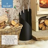 Valiant Fun 3-Piece Concealed Fireside Companion Set Black Satin Finish view 5