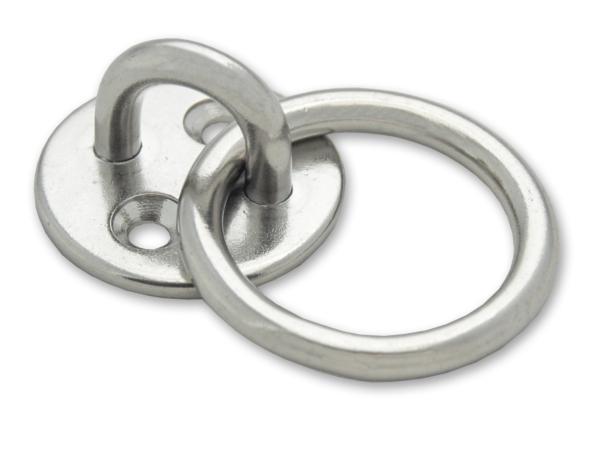Docks gmar68 Loose Ring – Stainless Steel – Diameter 5 mm Round Set of 2 Plates, Ring Inner Diameter 30 mm Diameter 33 mm, Platinum Grey, Set of 2 Pcs